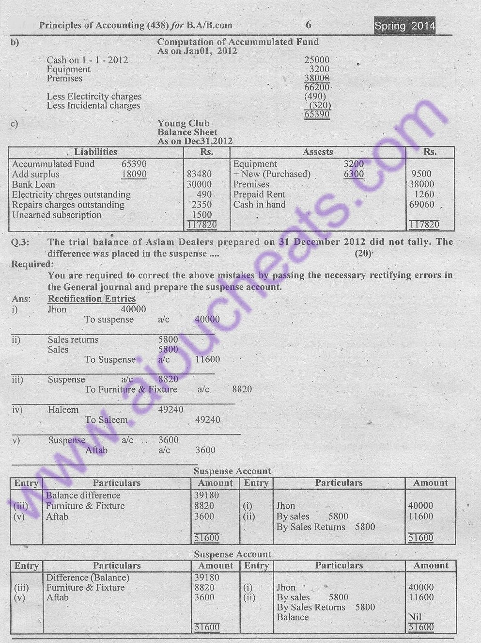 Free help solving an accounting homework