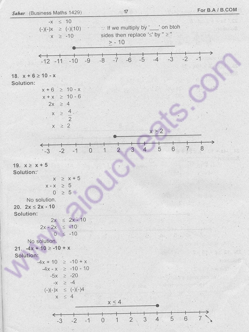 Code 1429 Business Maths for BA / B.Com New AIOU Solved Notes