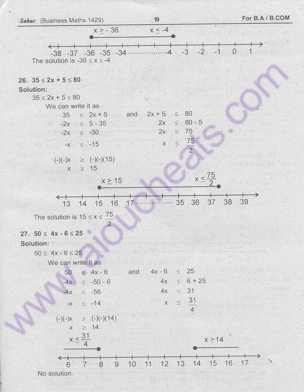 Code 1429 Business Maths for BA / B.Com New AIOU Solved Notes