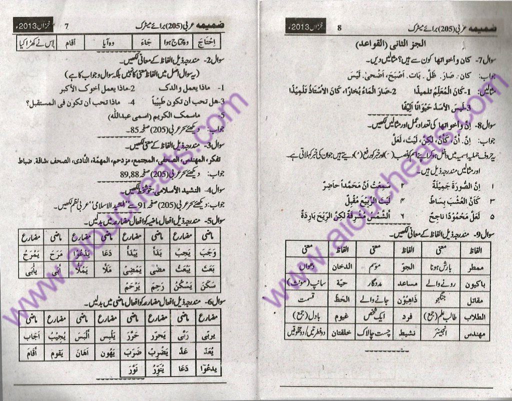 aiou-Arabic-free-solved-assignment-205-4