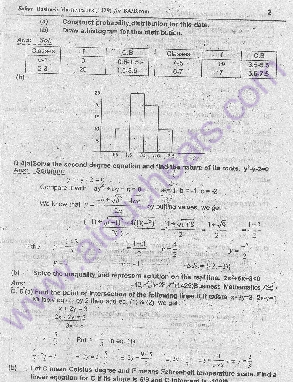 business mathematics aiou solved assignment