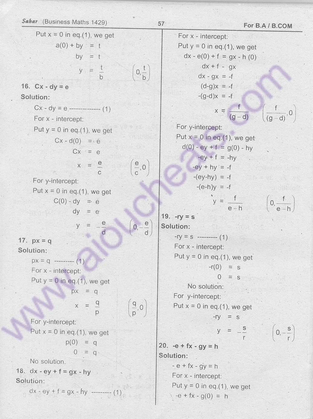 Code 1429 Business Maths for BA / B.Com New AIOU Solved Notes