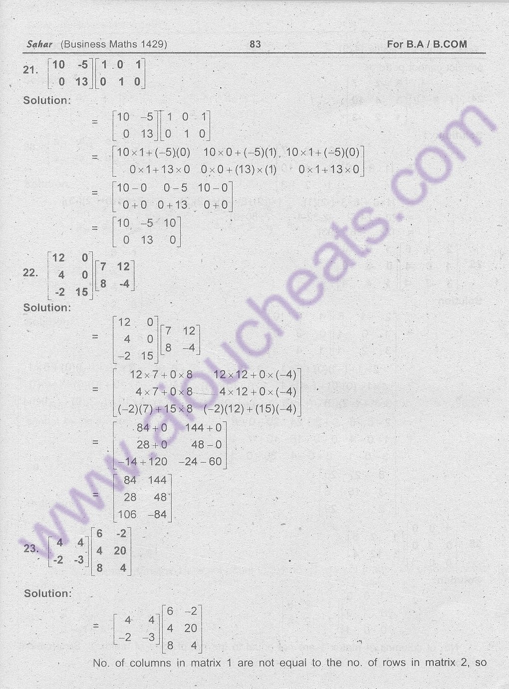 Code 1429 Business Maths for BA / B.Com New AIOU Solved Notes